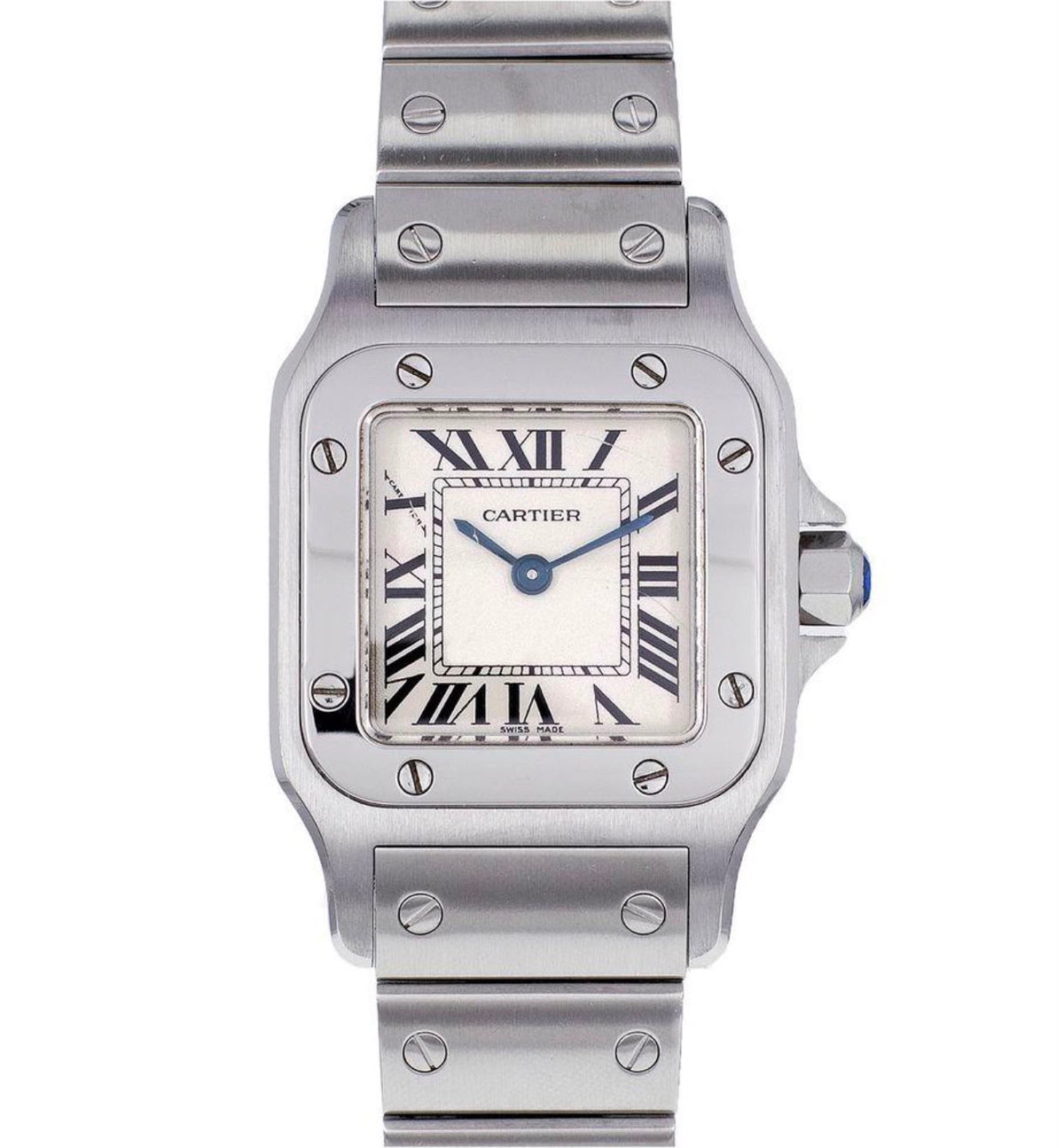 Vintage Cartier Santos Galbée stainless steel watch