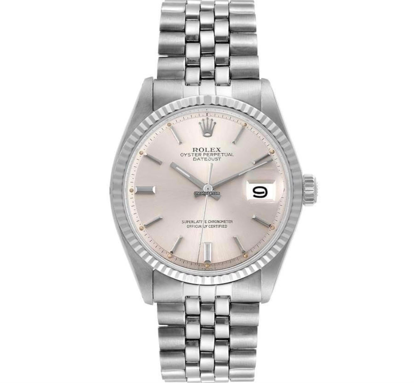 Rolex Datejust 1601 Stainless Steel & White Gold Watch