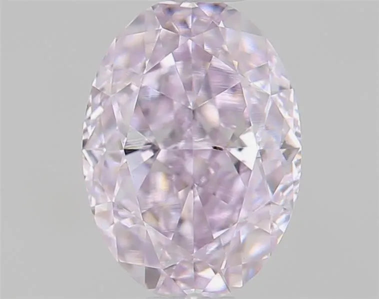 0.71ct Oval Natural Diamond (Colour Fancy Light Purplish Pink, Clarity VS2, GIA Certified)