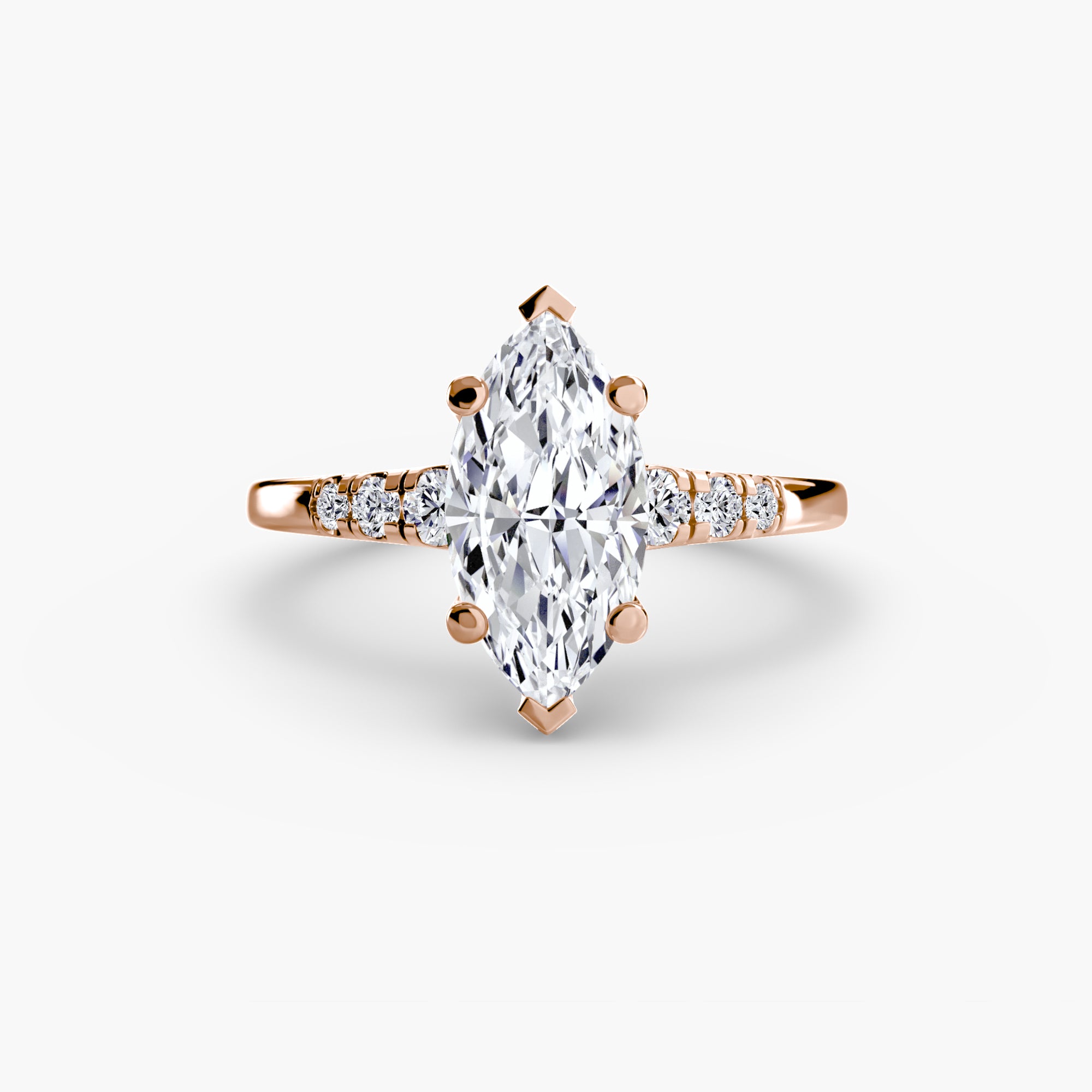Solitaire with Shoulder Accents