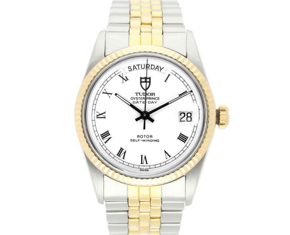 Vintage Tudor Oyster Prince Date-Day 76213 stainless steel and yellow gold watch