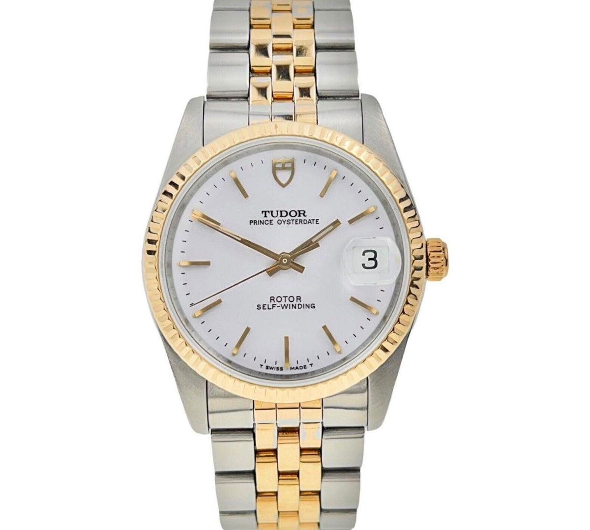Vintage Tudor Prince Date 74033 stainless steel and yellow gold watch