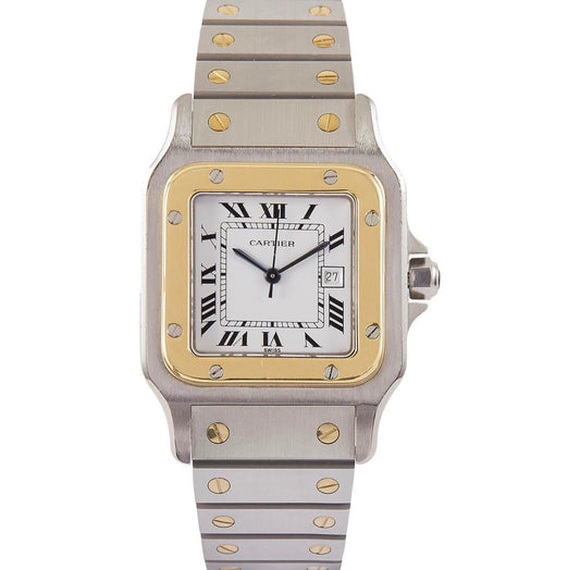 Cartier Santos Carrée 2961 Stainless Steel & Yellow Gold Watch