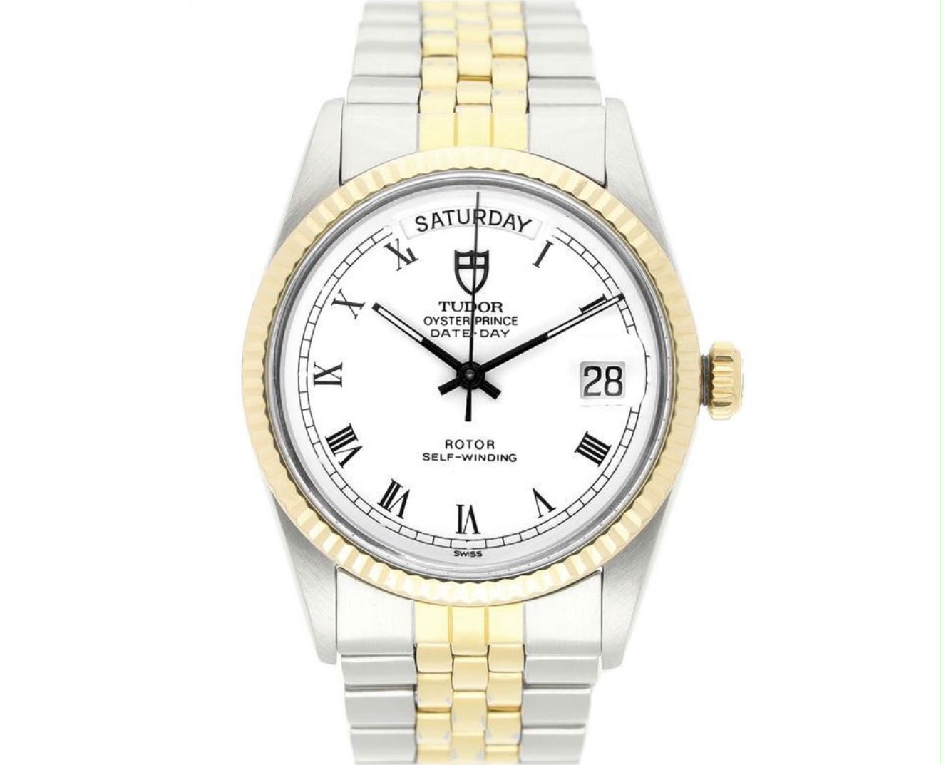 Tudor Oyster Prince Date-Day 76213 Stainless Steel & Yellow Gold Watch